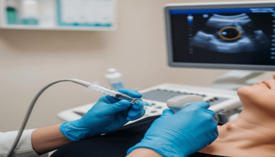 Ultrasound guided FNAC procedure in Dehradun diagnostic centre